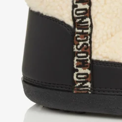Ivory Sherpa Fleece Snow Boots