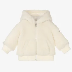 Ivory Sherpa Fleece Zip-Up Top