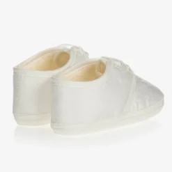 Ivory Silk Pre-Walker Shoes