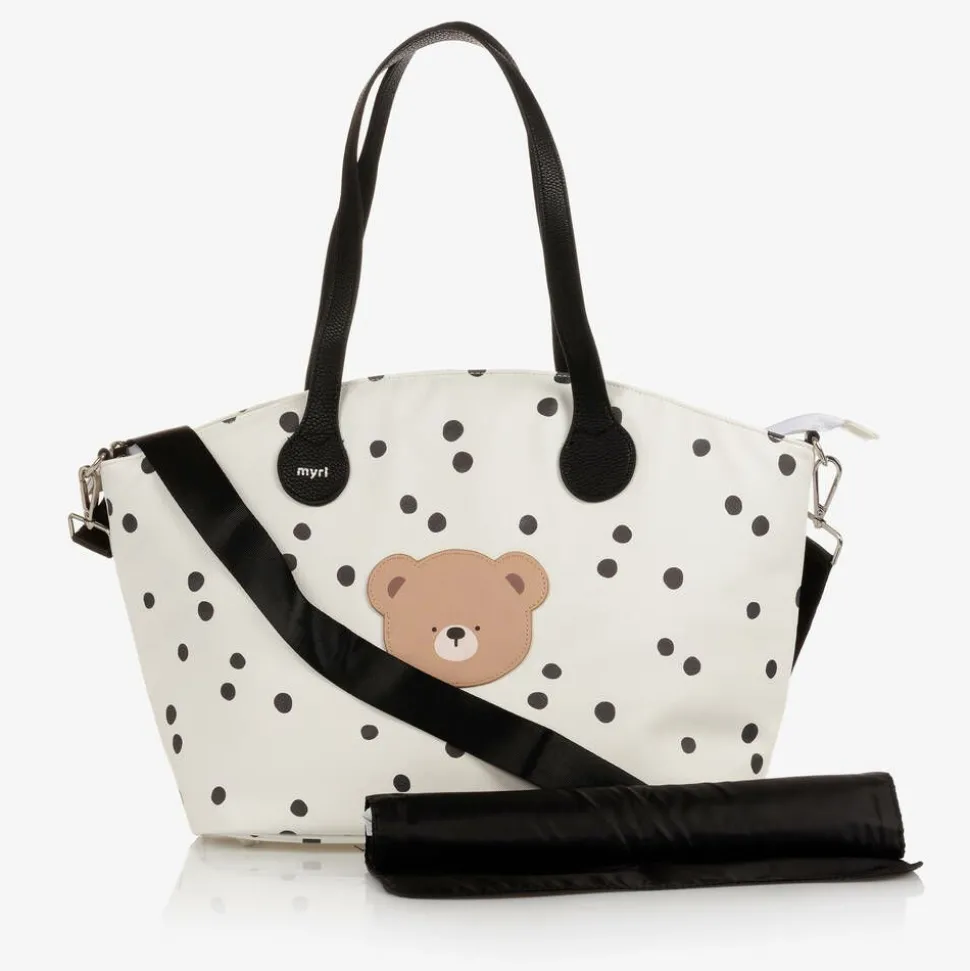 Ivory Spotted Baby Changing Bag (50cm)