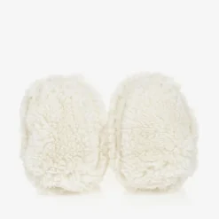 Ivory Teddy Fleece Booties