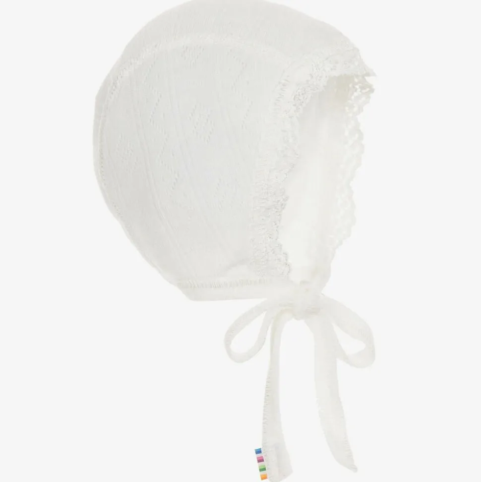 Ivory Wool & Silk Bonnet