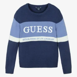 Junior Boys Blue Knitted Jumper