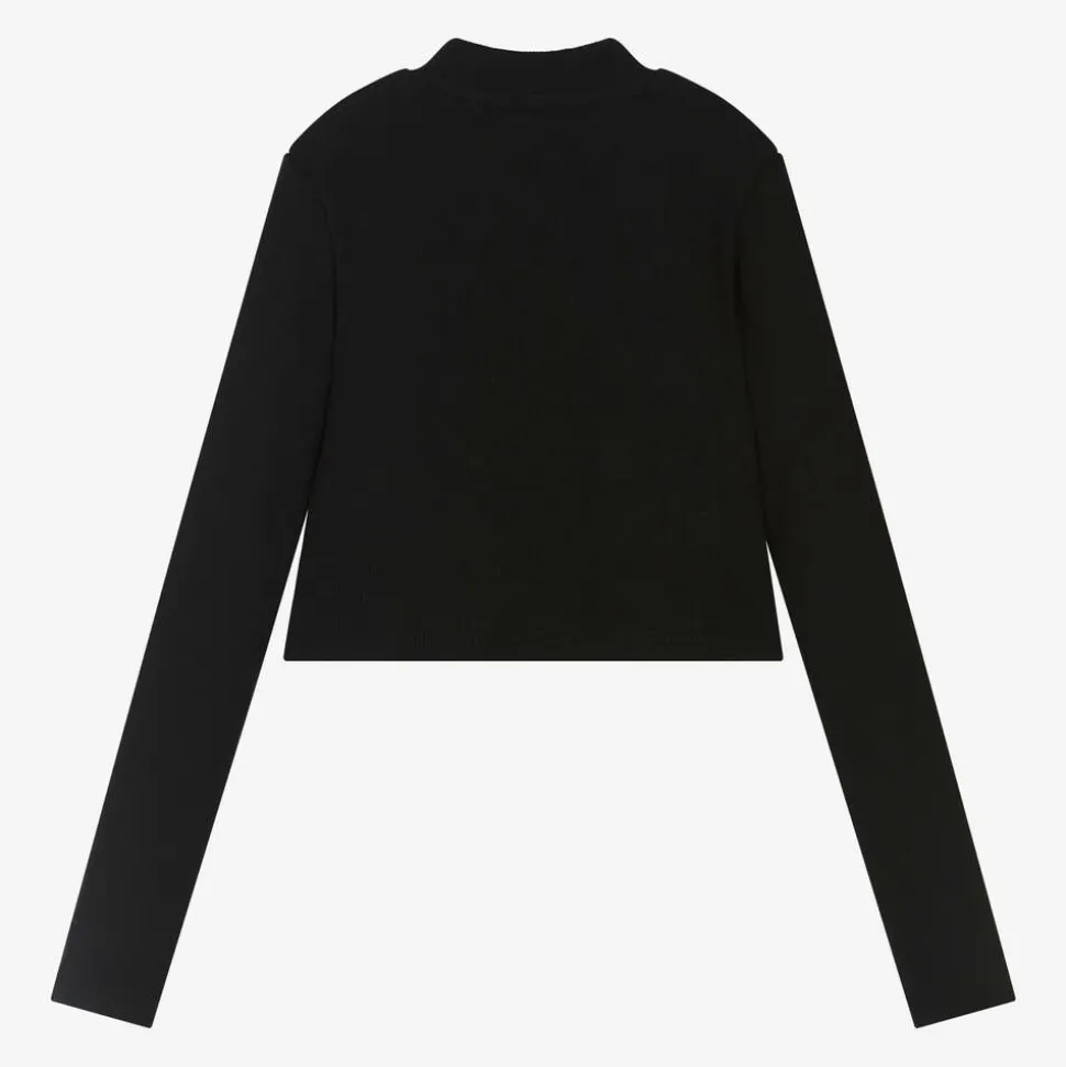 Junior Girls Black Cotton Top