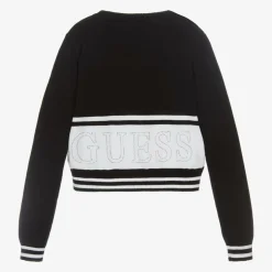 Junior Girls Black Cotton Knit Sweater