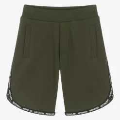Khaki Green Logo Shorts