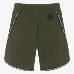 Khaki Green Logo Shorts