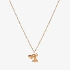 18kt Rose Gold Diamond Elephant Necklace (38cm)
