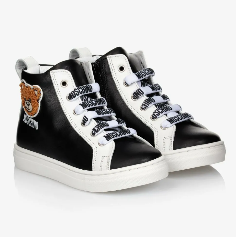 Leather High-Top Logo Trainers