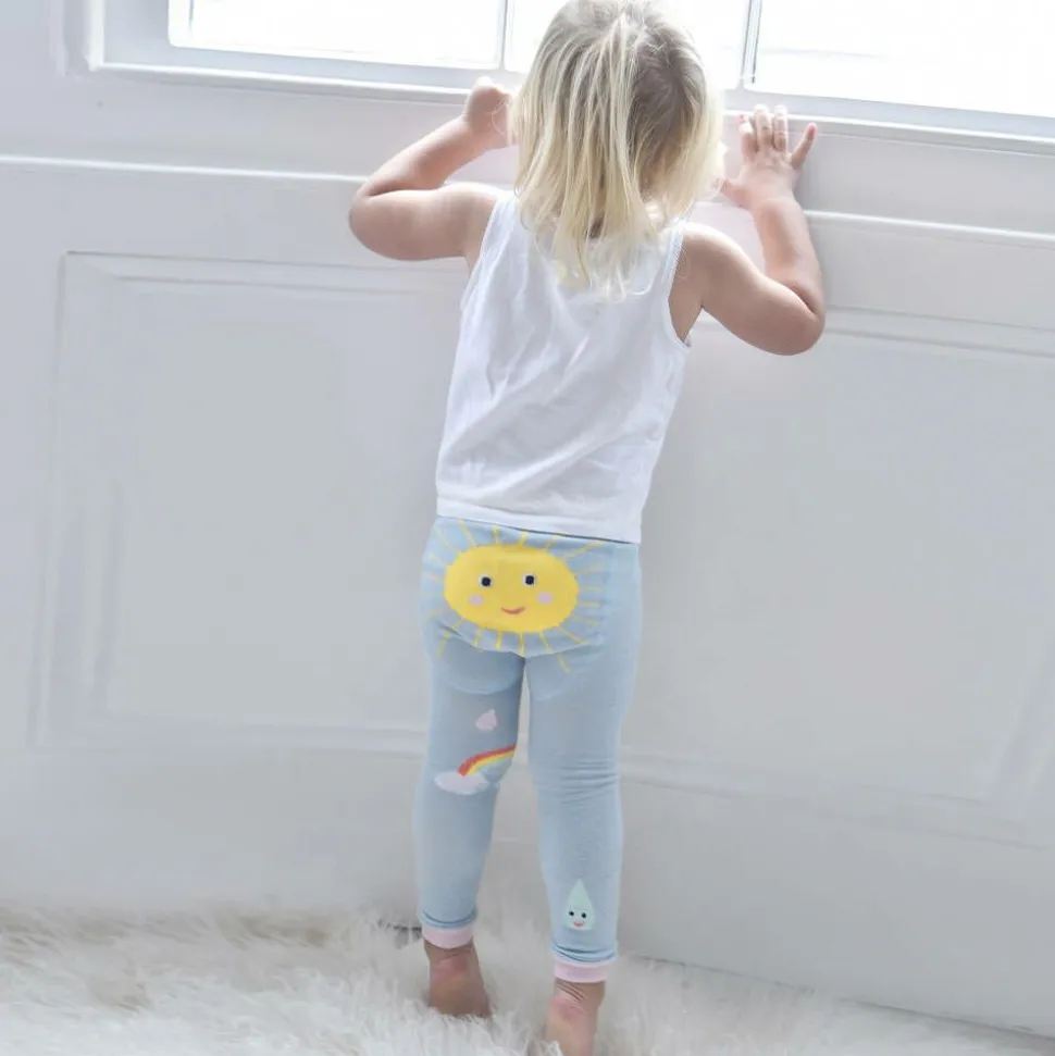 Light Blue Cotton Leggings