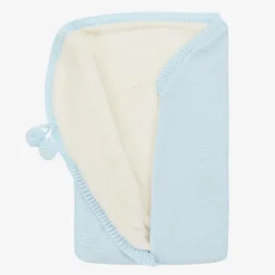 Light Blue Knitted Baby Nest (63cm)