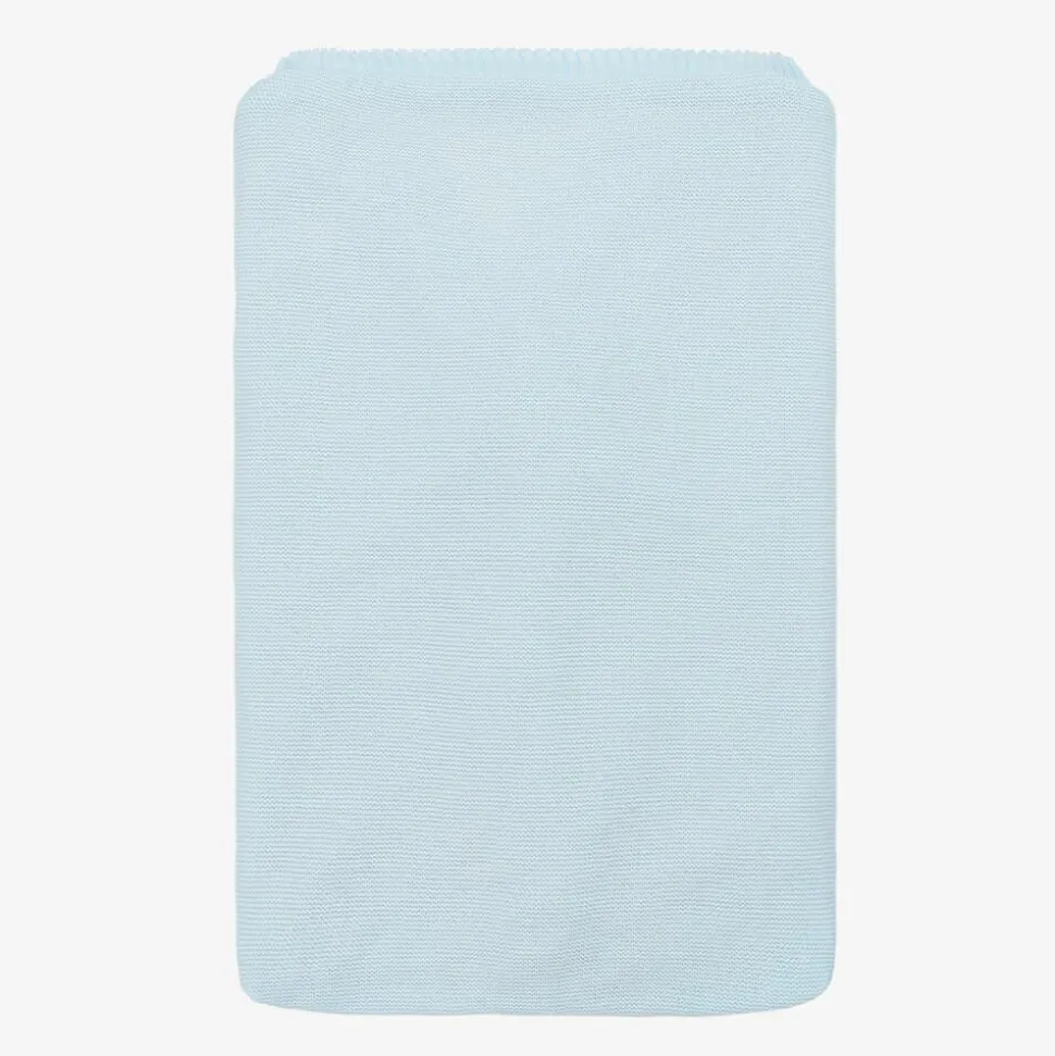 Light Blue Knitted Baby Nest (63cm)