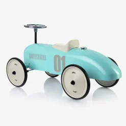 Light Blue Ride-On Vintage Car (76cm)