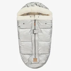 Metallic Silver Padded Footmuff (90cm)