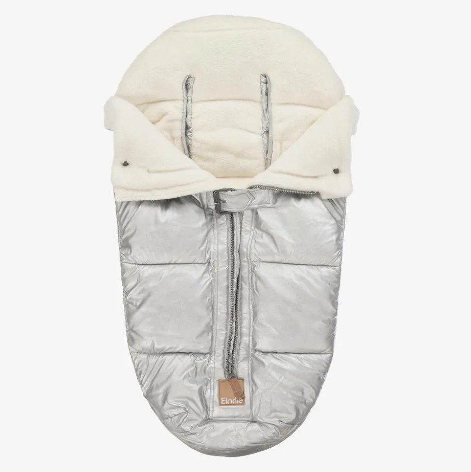Metallic Silver Padded Footmuff (90cm)