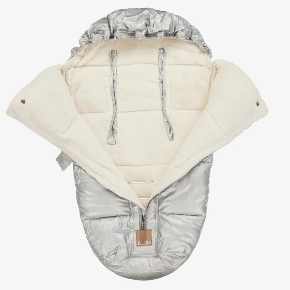 Metallic Silver Padded Footmuff (90cm)