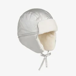 Metallic Silver Trapper Hat