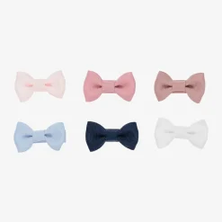 Mini Bow Hair Clips (6 Pack)