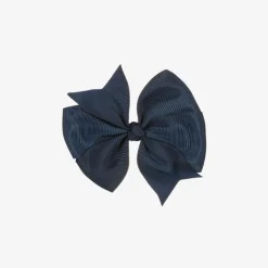 Navy Blue Bow Hair Clip (10cm)