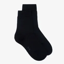 Navy Blue Cotton Ankle Socks