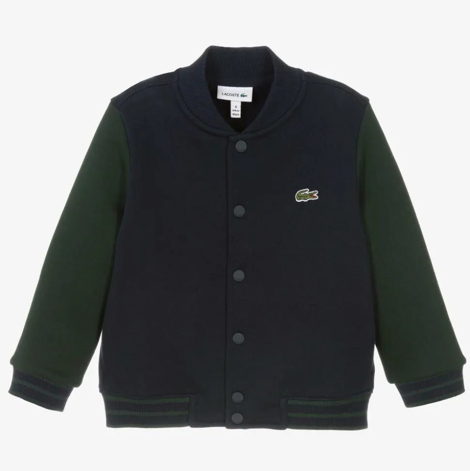 Navy Blue Cotton Jersey Varisty Jacket