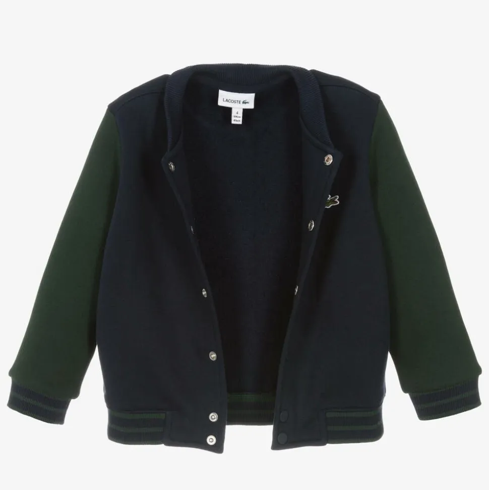 Navy Blue Cotton Jersey Varisty Jacket