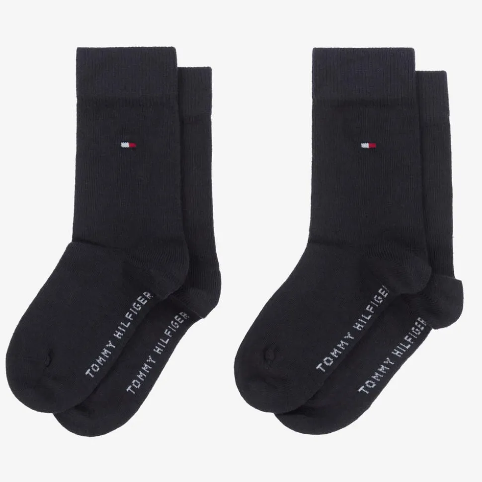 Navy Blue Cotton Socks (2 Pack)