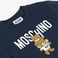 Navy Blue Cotton Teddy Bear Sweatshirt