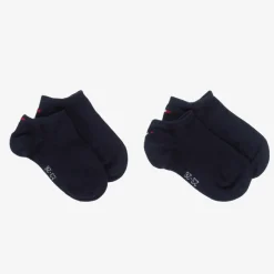 Navy Blue Cotton Trainer Socks (2 Pack)