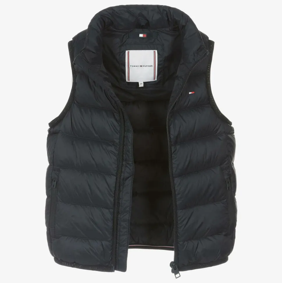 Navy Blue Down Padded Gilet