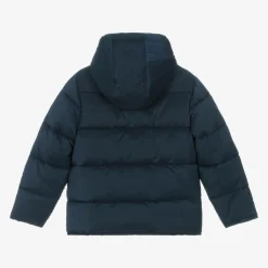 Navy Blue Hooded Puffer Coat