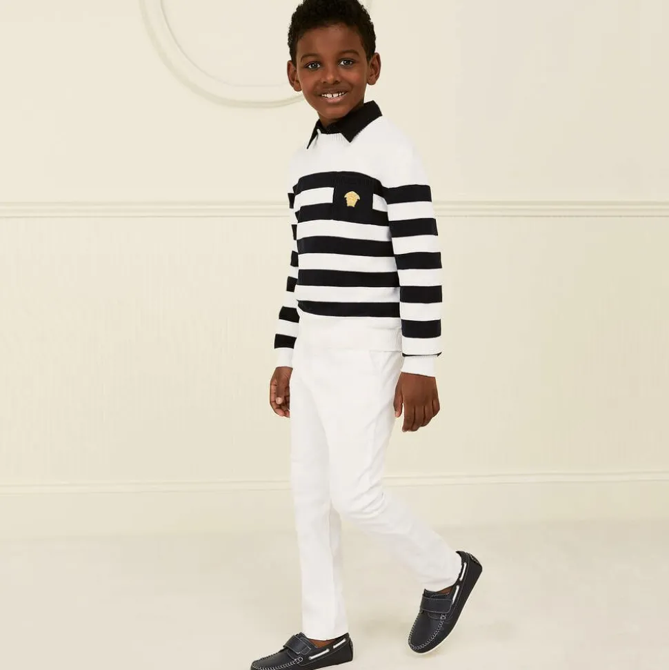 Navy Blue Leather Shoes