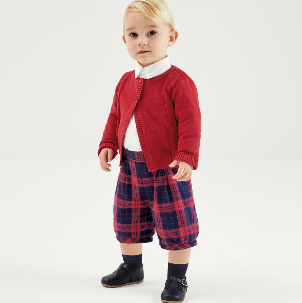 Navy Blue Leather T-Bar Shoes