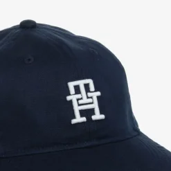 Navy Blue Linen Cap