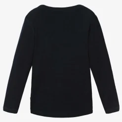 Navy Blue Merino Wool Knitted Top