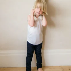 Navy Blue Merino Wool Slim Joggers