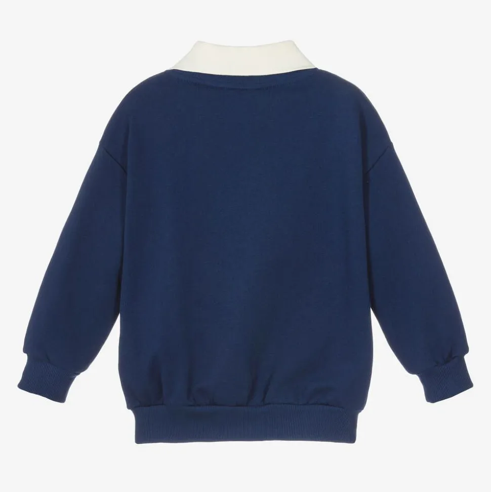 Navy Blue Organic Cotton Sweatshirt