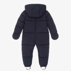 Navy Blue Puffer Baby Snowsuit