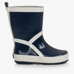 Navy Blue Reflective Rain Boots