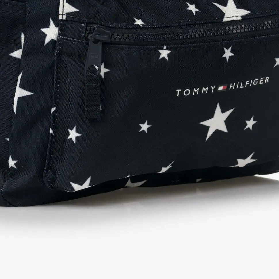 Navy Blue Stars Canvas Backpack (38cm)