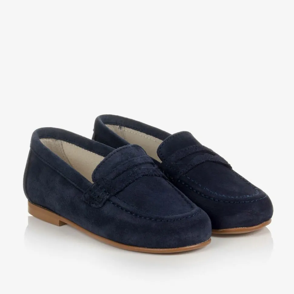 Navy Blue Suede Shoes