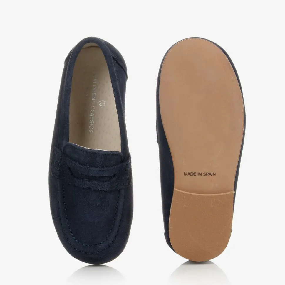 Navy Blue Suede Shoes