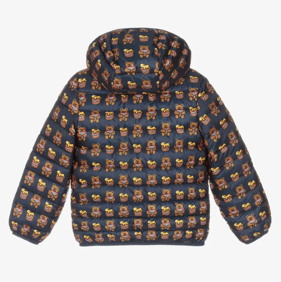 Navy Blue Teddy Bear Puffer Jacket