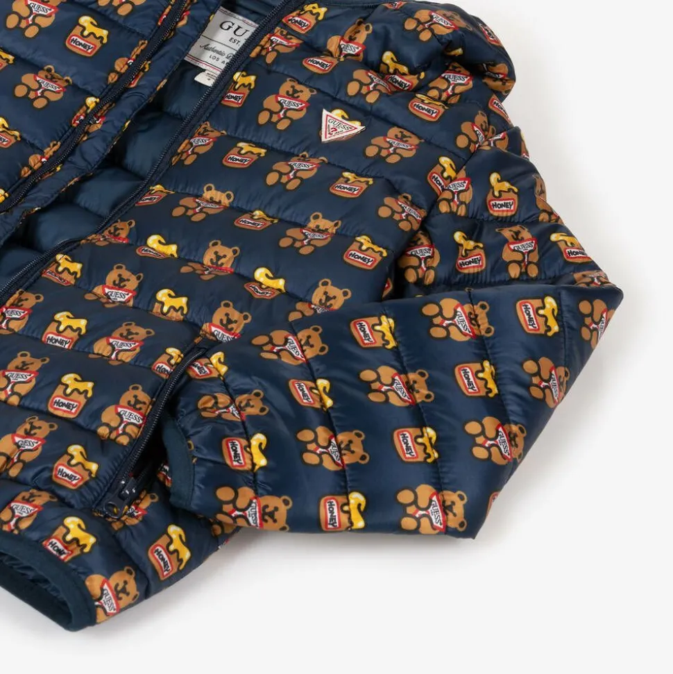 Navy Blue Teddy Bear Puffer Jacket