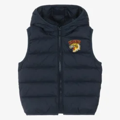 Navy Blue Varsity Tiger Down Gilet