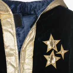 Navy Blue Velour Wizard Cape