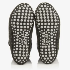 Navy Blue Wool Slipper Socks