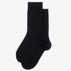 Navy Blue Wool Socks