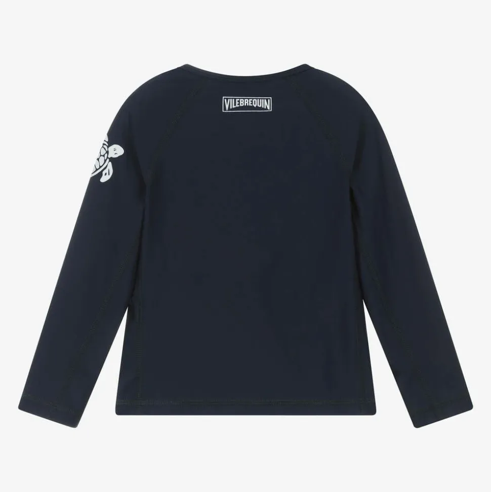 Navy Blue Zip-Up Swim Top (UPF50+)