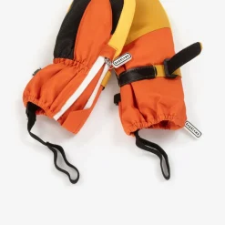 Orange & Yellow Ski Mittens